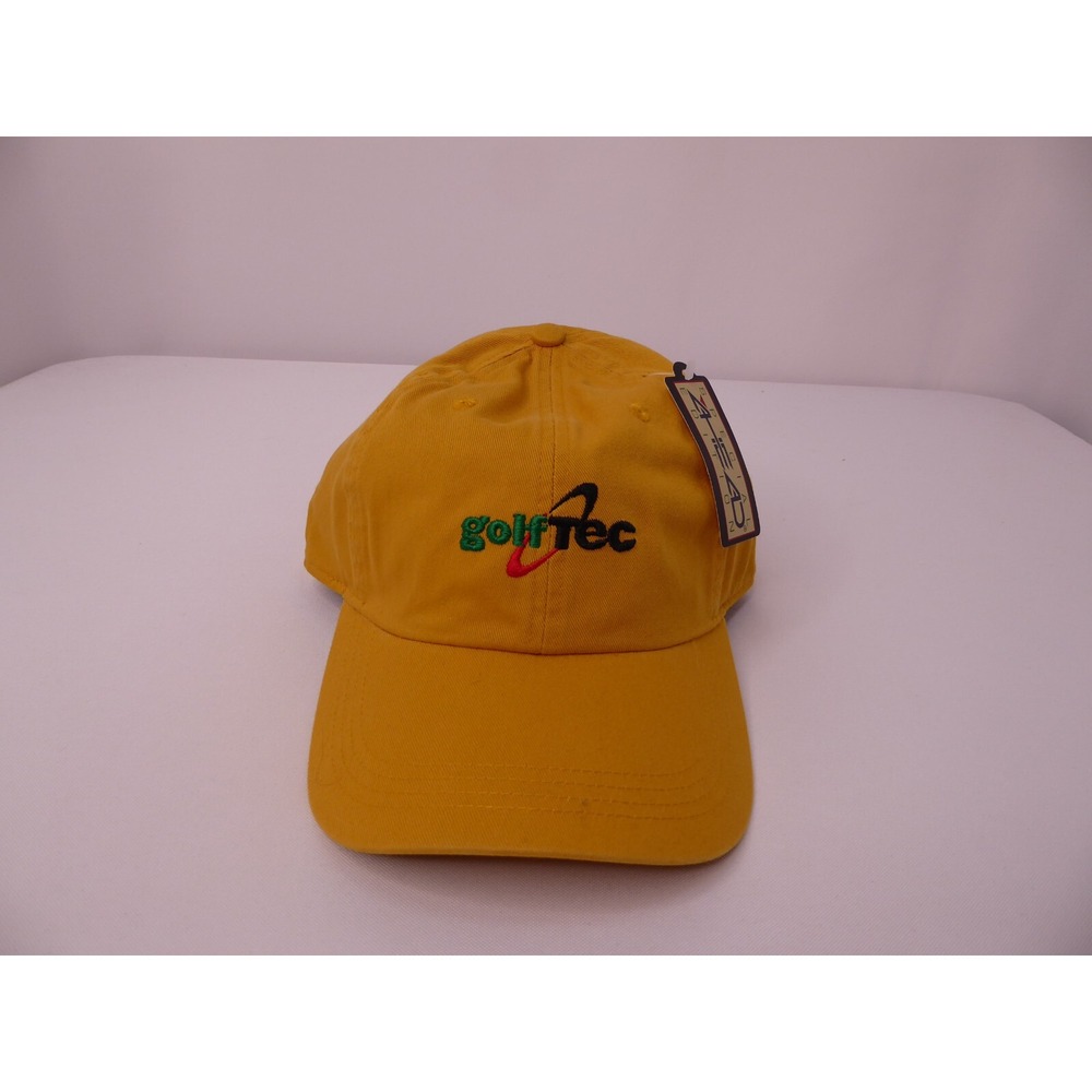 NWT Yellow golfTEC Golf‎ Tech Baseball Hat Cap